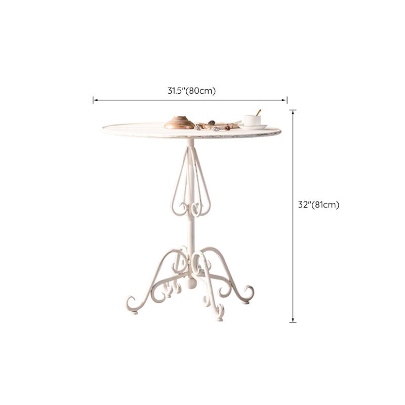 White Modern Bistro Table Set 1/2 Pcs Metal Bistro Set for Small Places