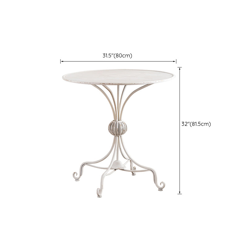 White Modern Bistro Table Set 1/2 Pcs Metal Bistro Set for Small Places