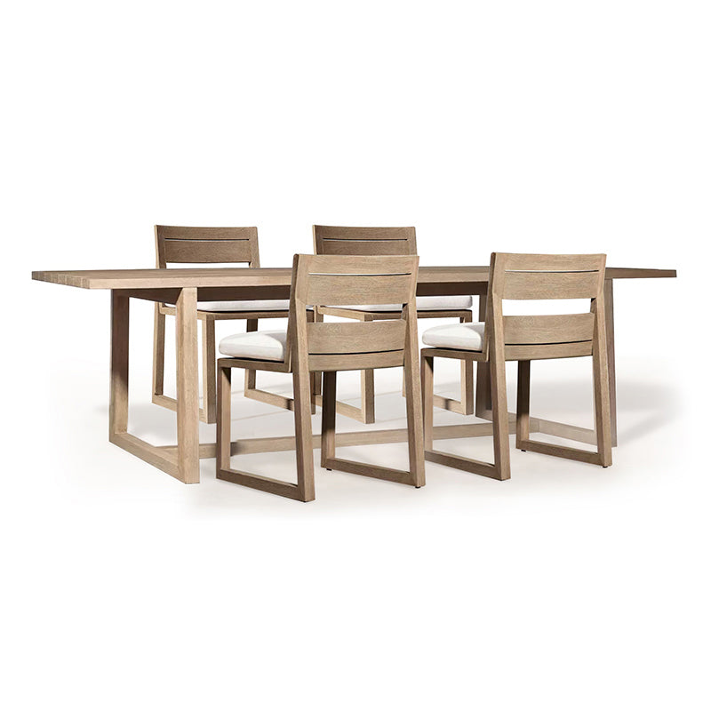 Modern Style Dining Set 1/5/7 Pcs Wood Frame Patio Dining Table and Chairs
