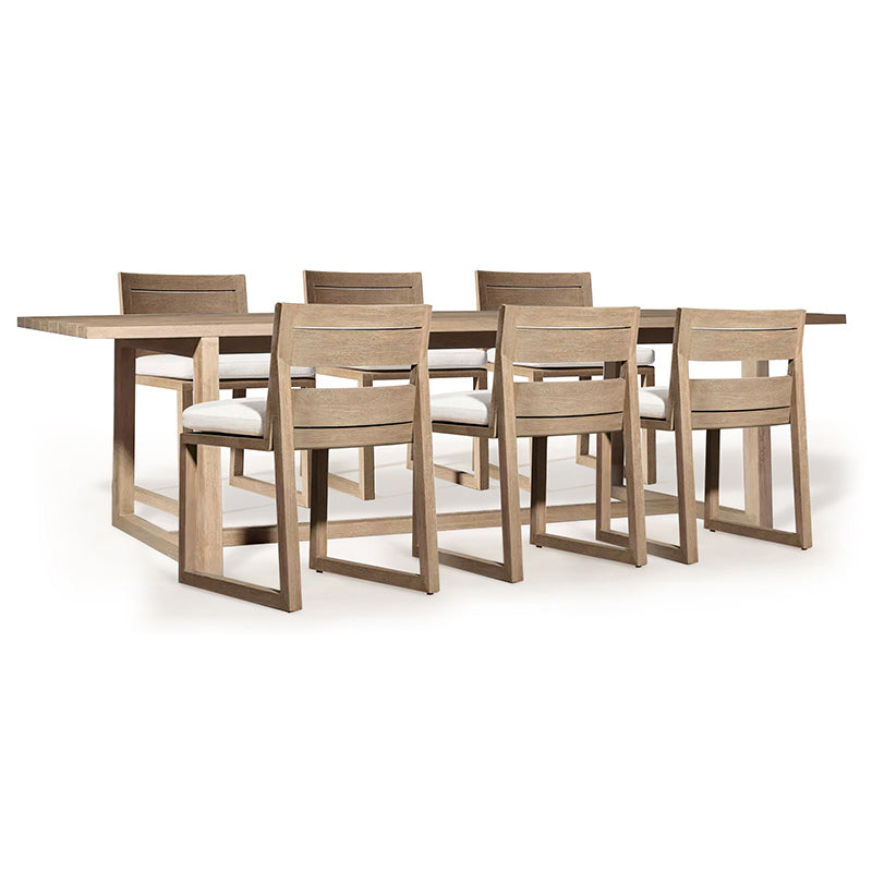 Modern Style Dining Set 1/5/7 Pcs Wood Frame Patio Dining Table and Chairs
