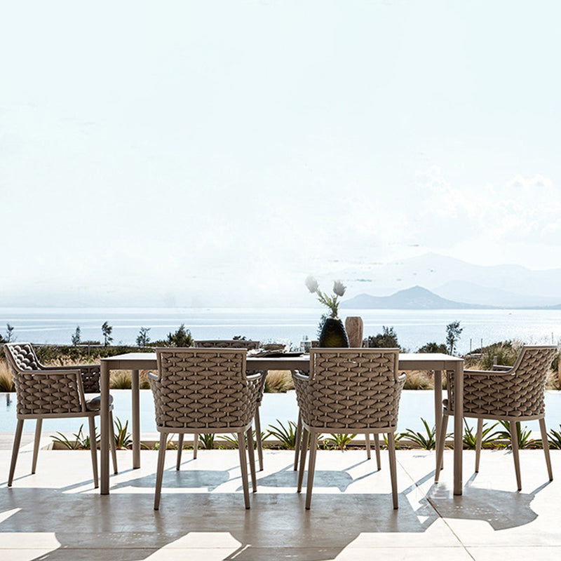 Stone Bistro Table Set Boho 1/3/5/7 Pieces Patio Dining Table Set