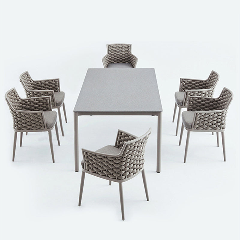 Stone Bistro Table Set Boho 1/3/5/7 Pieces Patio Dining Table Set