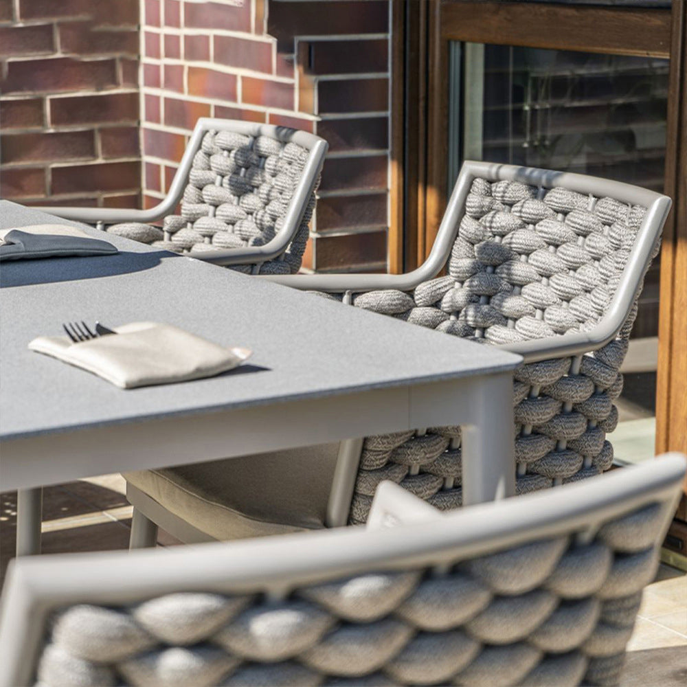 Stone Bistro Table Set Boho 1/3/5/7 Pieces Patio Dining Table Set