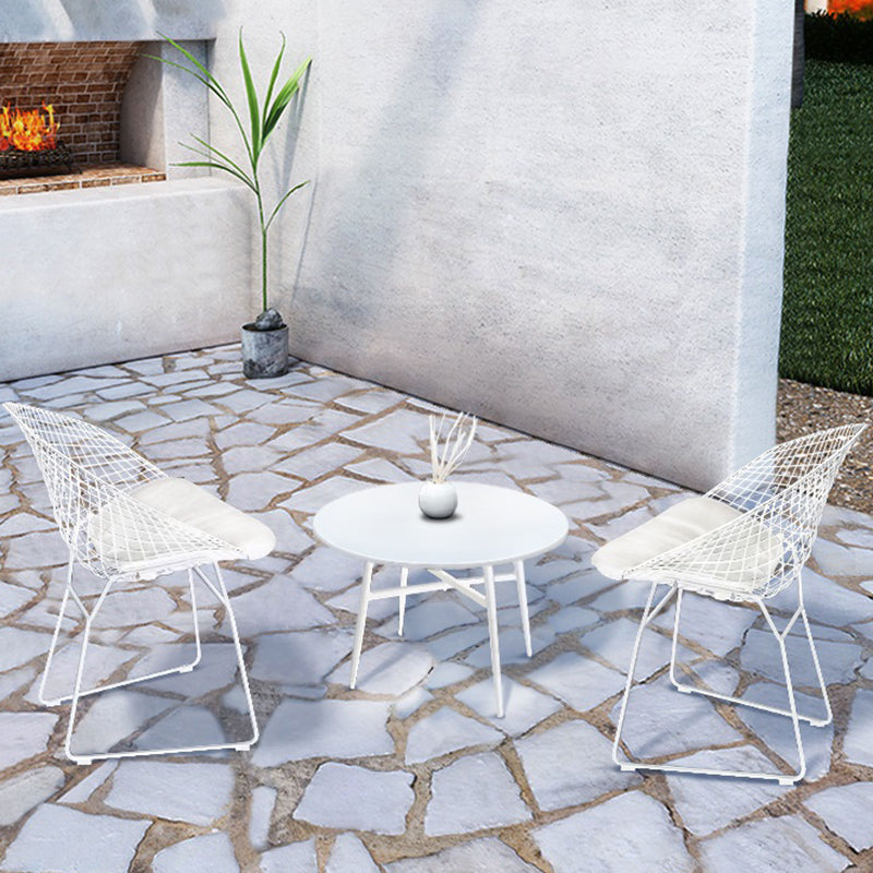 Bohe Iron Circular Dining Table 1/2/3/4 PCS Dining Set with Chairs