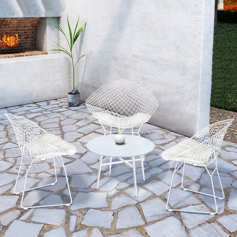 Bohe Iron Circular Dining Table 1/2/3/4 PCS Dining Set with Chairs