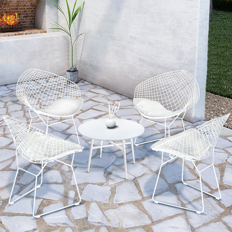 Bohe Iron Circular Dining Table 1/2/3/4 PCS Dining Set with Chairs