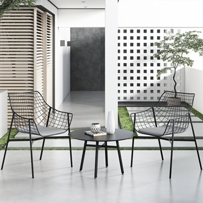 Boho Iron Circular Dining Table 1/3/4/5 Pcs Patio Dining Set