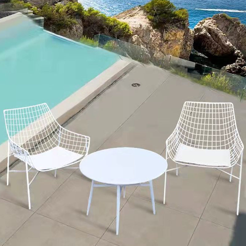 Boho Iron Circular Dining Table 1/3/4/5 Pcs Patio Dining Set