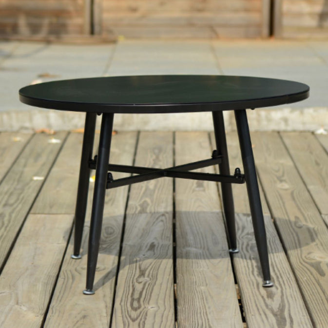 Boho Iron Circular Dining Table 1/3/4/5 Pcs Patio Dining Set