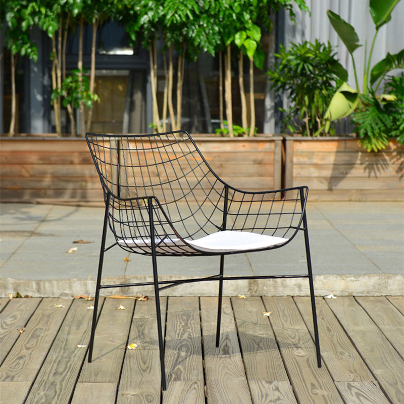 Boho Iron Circular Dining Table 1/3/4/5 Pcs Patio Dining Set