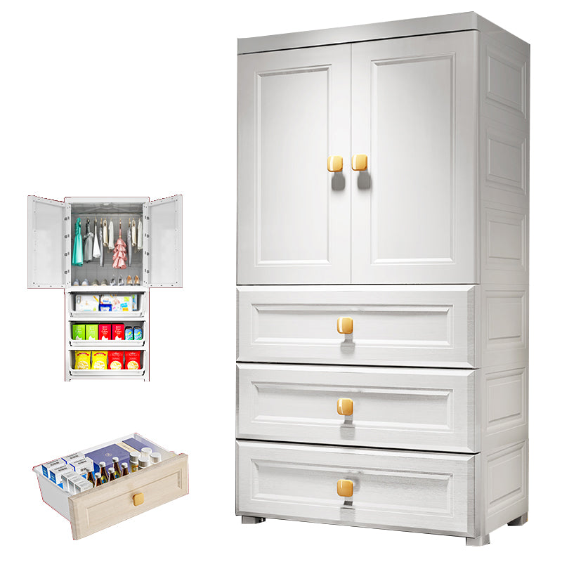 Wardrobe Armoire Plastic Contemporary Wardrobe Closet with Drawers
