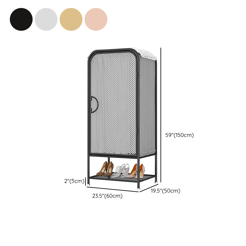 Modern Style Wardrobe Cabinet Metal Clothes Rail Wardrobe Armoire for Home