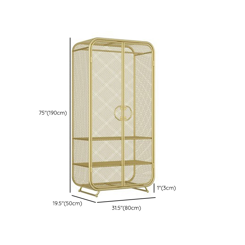 Modern Style Wardrobe Closet Metal Wardrobe Cabinet for Bedroom