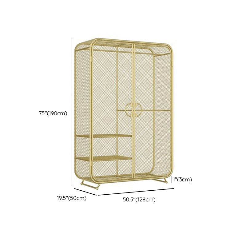 Modern Style Wardrobe Closet Metal Wardrobe Cabinet for Bedroom