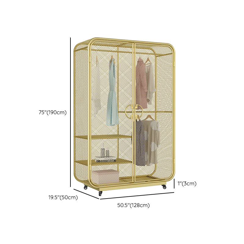 Modern Style Wardrobe Closet Metal Wardrobe Cabinet for Bedroom
