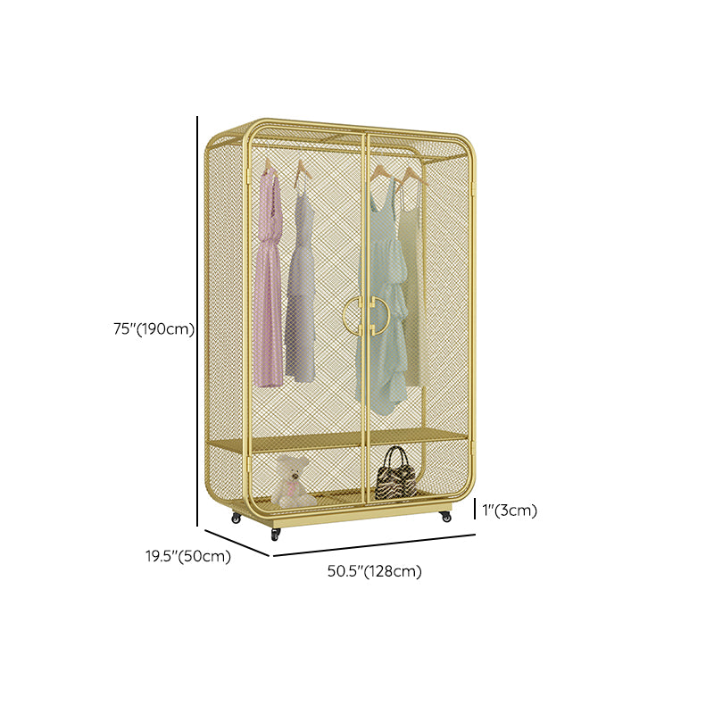 Modern Style Wardrobe Closet Metal Wardrobe Cabinet for Bedroom