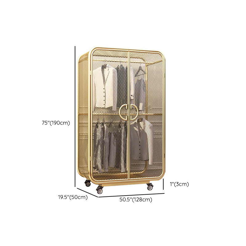 Modern Style Wardrobe Closet Metal Wardrobe Cabinet for Bedroom