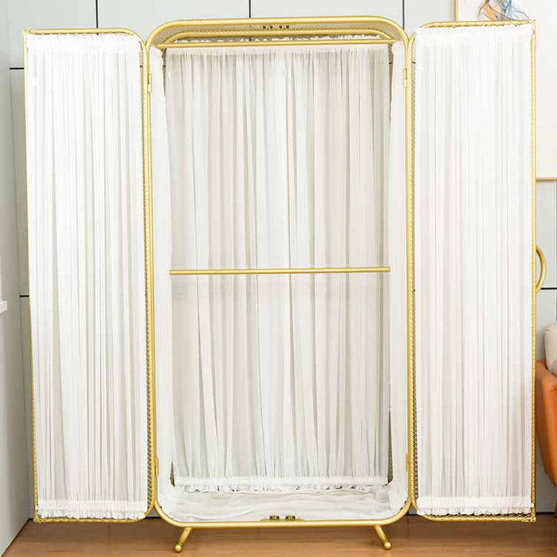 Modern Style Wardrobe Cabinet Metal Clothes Rail Wardrobe Armoire for Bedroom
