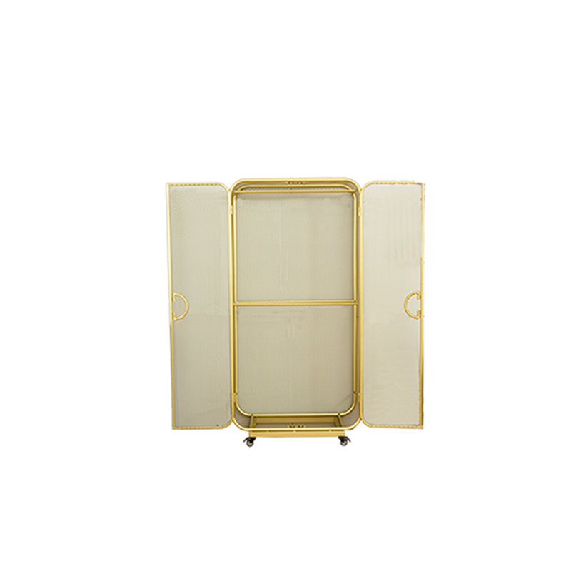 Modern Style Wardrobe Cabinet Metal Clothes Rail Wardrobe Armoire for Bedroom