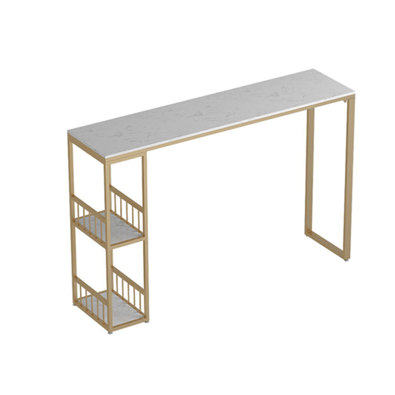 Modern Double Pedestal Bar Table Set 1/3 Pcs Iron Frame Bar Table and Stools