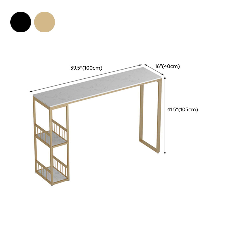 Modern Double Pedestal Bar Table Set 1/3 Pcs Iron Frame Bar Table and Stools