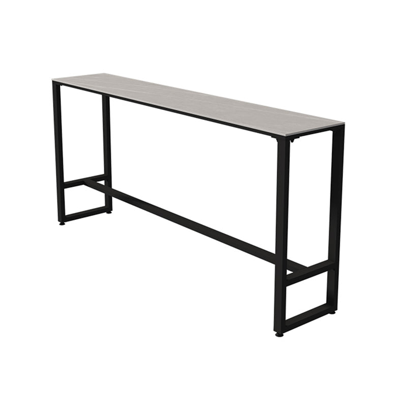 Rectangle Bar Pub Table Set 1/5 Pcs Modern Iron Frame Bar Table and Upholstered Stools