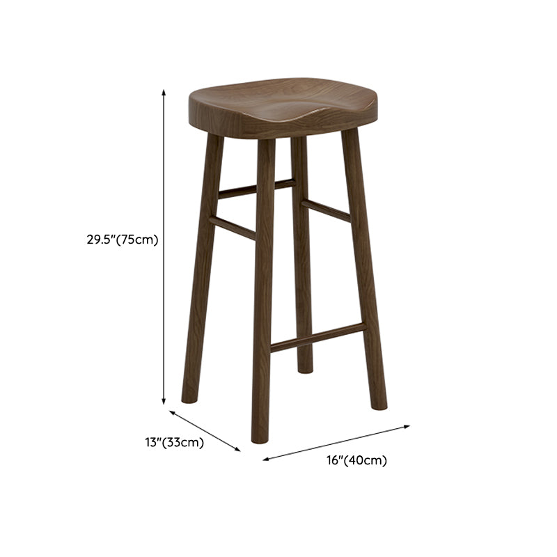 Modern Rectangle Bar Table Set 1/3 Pcs Solid Wood Bar Table and Stools