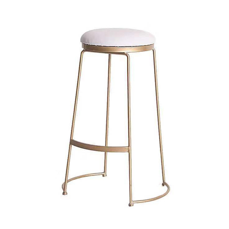 Glam Rectangle Bar Table Set 1/5 Pcs Iron Frame Bar Table and Upholstered Stools