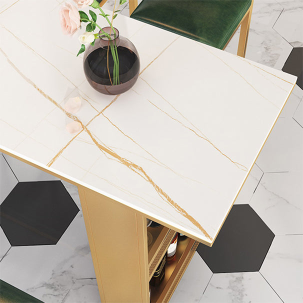 Contemporary Pub Table Set 1/2/7 Pieces Rectangular Table and Stool Set