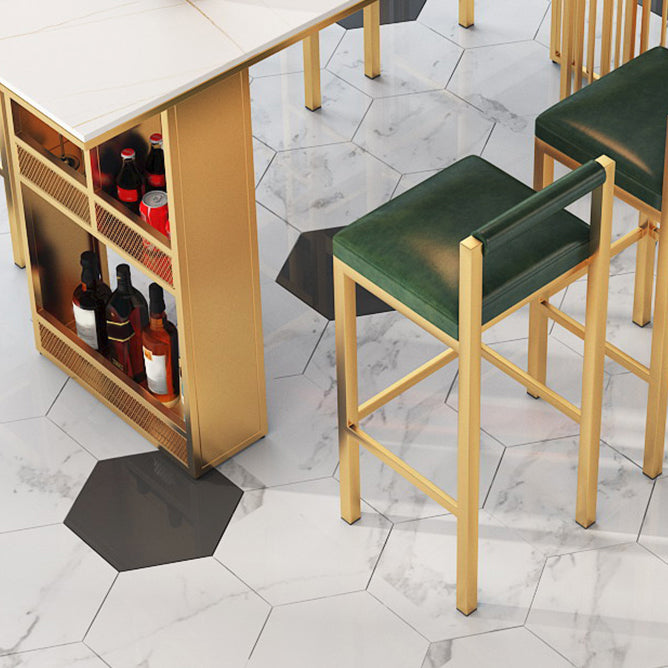 Contemporary Pub Table Set 1/2/7 Pieces Rectangular Table and Stool Set