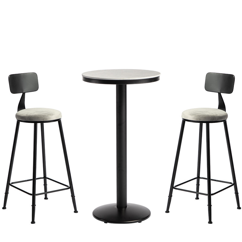 1/3 Pieces Counter Height Pub Set Modern Round Table and Stool Set