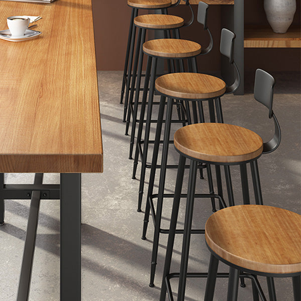 Modern Bar Table Set 1/3/4/5/6 Pieces Solid Wood Rectangle Bistro Set for Indoor