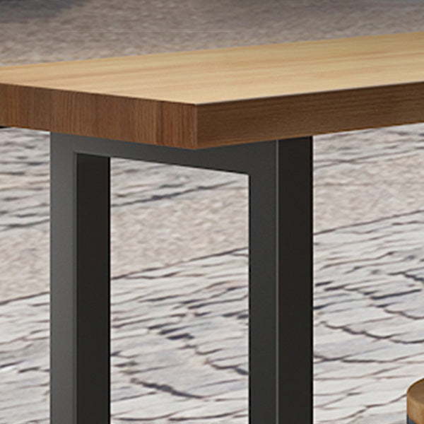 Modern Bar Table Set 1/3/4/5/6 Pieces Solid Wood Rectangle Bistro Set for Indoor