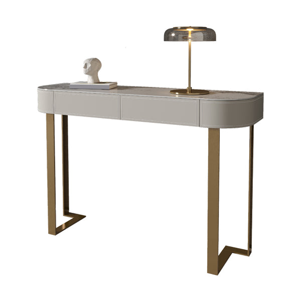 Glam Console Table Stone Console Accent Table for Hall , 16 inch Wide