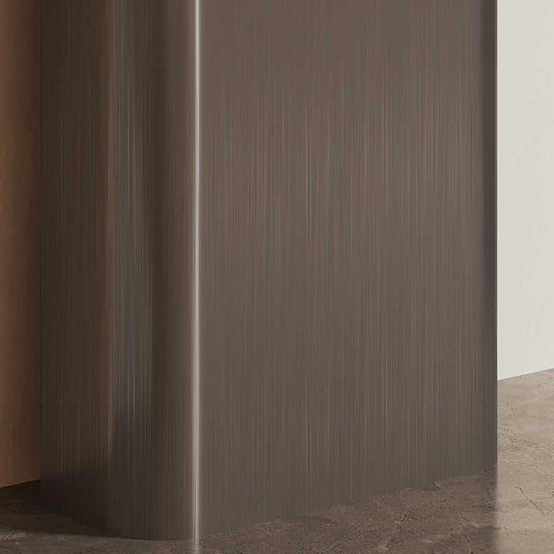 Modern Accent Table Half Moon Shape Metal Console Table for Hall , 14 inch Wide