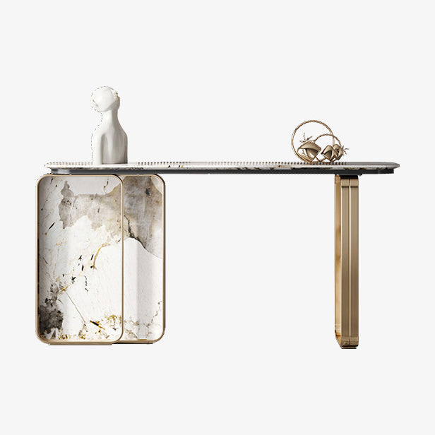 14 inch Wide Glam Accent Table Rectangle Shape Console Table for Hall