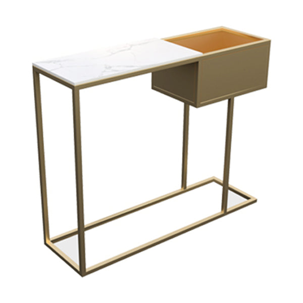 12 inch Wide Modern Accent Table Rectangle Shape Console Table for Hall