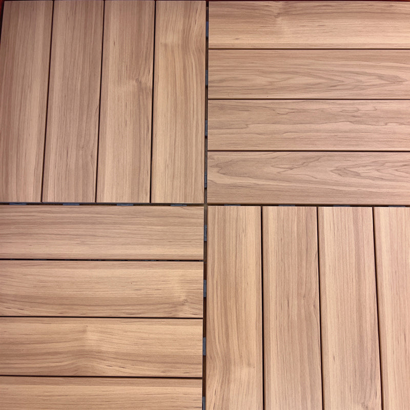Outdoor Floor Patio Stripe Composite Square Water-resistant Deck Plank