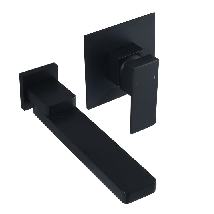 Contemporary Widespread Wall Mounted Bathroom Sink Faucet Swivel Spout