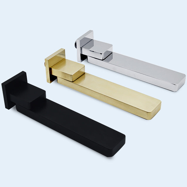 Contemporary Widespread Wall Mounted Bathroom Sink Faucet Swivel Spout