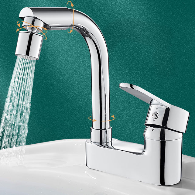 Modern Bathroom Sink Faucet Swivel Spout 2 Hole Faucets Sink Faucet