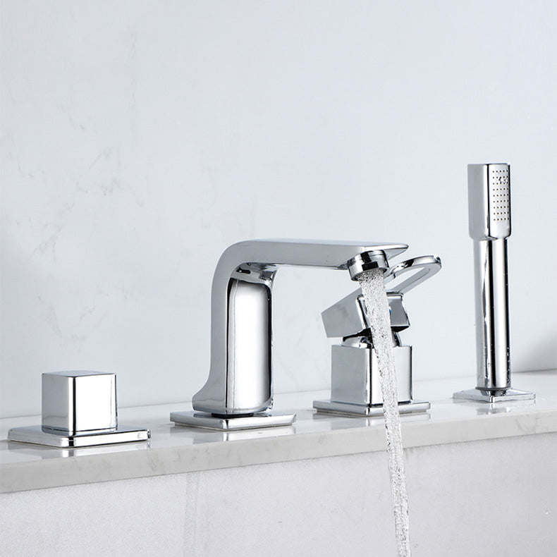 Bathroom Faucet Lever Handle Brass Handheld Head Sink Faucet