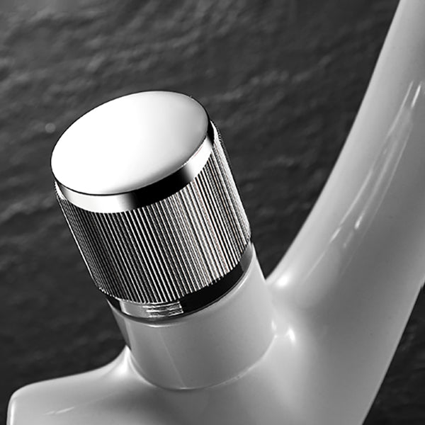 Modern Faucet Bathroom Knob Handle Single Hole Waterfall Spout Faucet