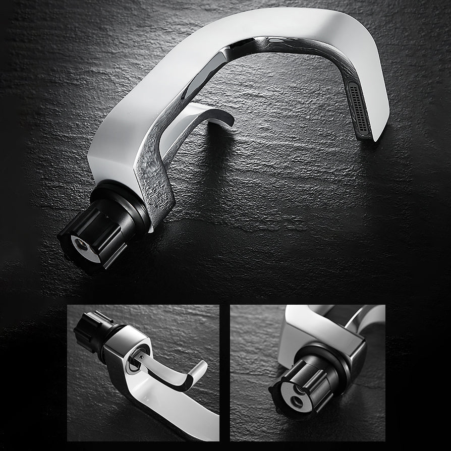 Unique Faucet Bathroom Waterfall Spout Lever Handle Single Hole Faucet