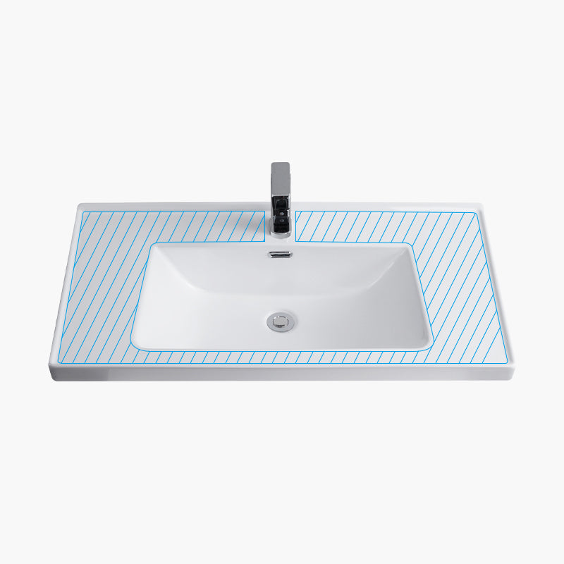 Modern Bathroom Sink Rectangular Trough Sink  (Not Included Faucet)