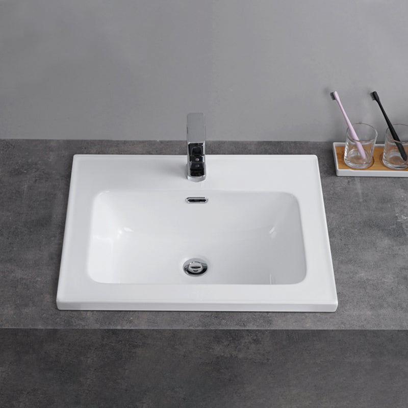 Modern Bathroom Sink Rectangular Trough Sink  (Not Included Faucet)
