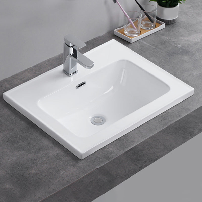 Modern Bathroom Sink Rectangular Trough Sink  (Not Included Faucet)