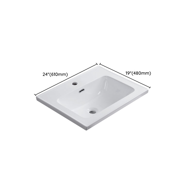 Modern Bathroom Sink Rectangular Trough Sink  (Not Included Faucet)