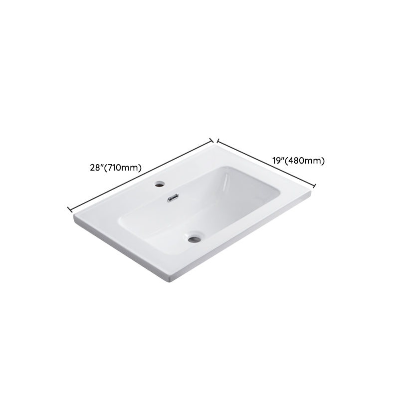 Modern Bathroom Sink Rectangular Trough Sink  (Not Included Faucet)