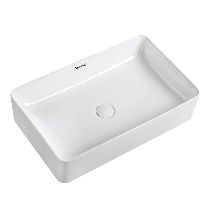 Modern Square Wash Stand Ceramic Metal Undermount Bathroom Sink